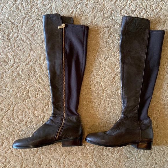 Michael Koran 50/50 leather/stretchable flat over the knee boot - Picture 1 of 2